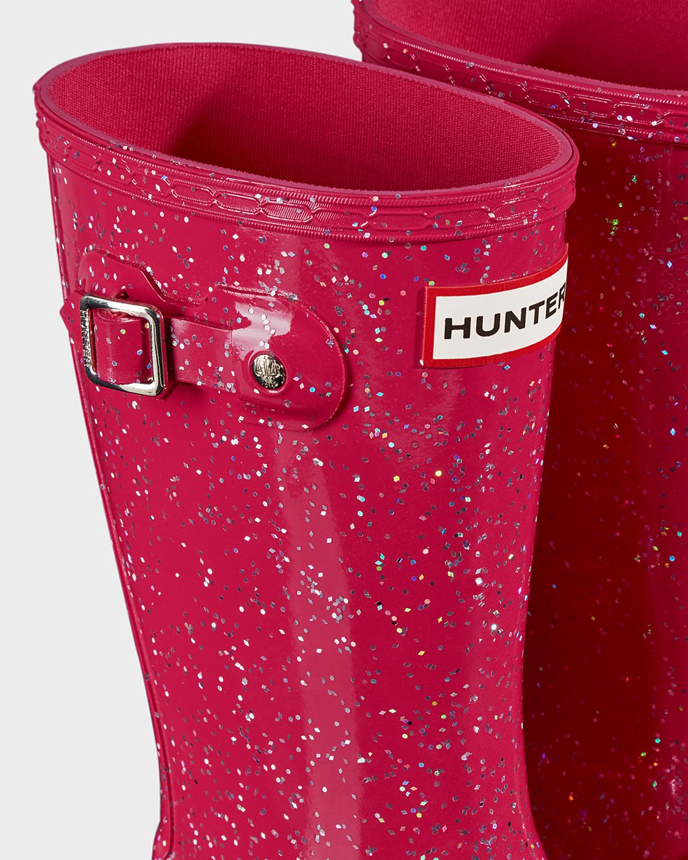 Hunter Niños Original Big Giant Glitter - Botas de Lluvia Rosas - 820-KRXOEN